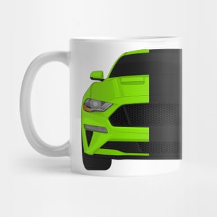 Mustang GT Grabber-Lime + Black Stripes Mug